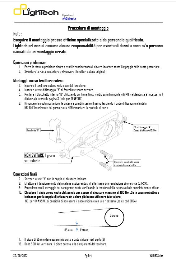 LighTech Zincir Germe Aparatı Honda CBR 600 RR (07-16) TEHO002 