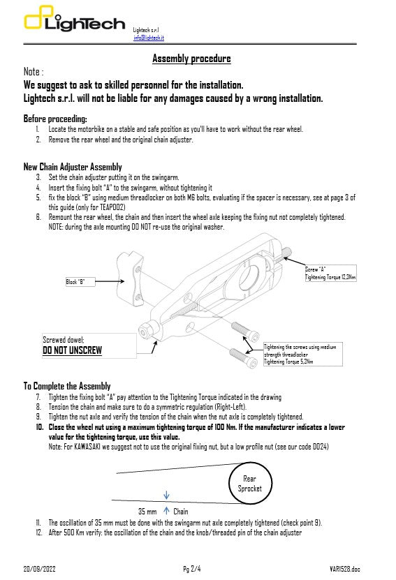 LighTech Zincir Germe Aparatı Honda CBR 600 RR (07-16) TEHO002 