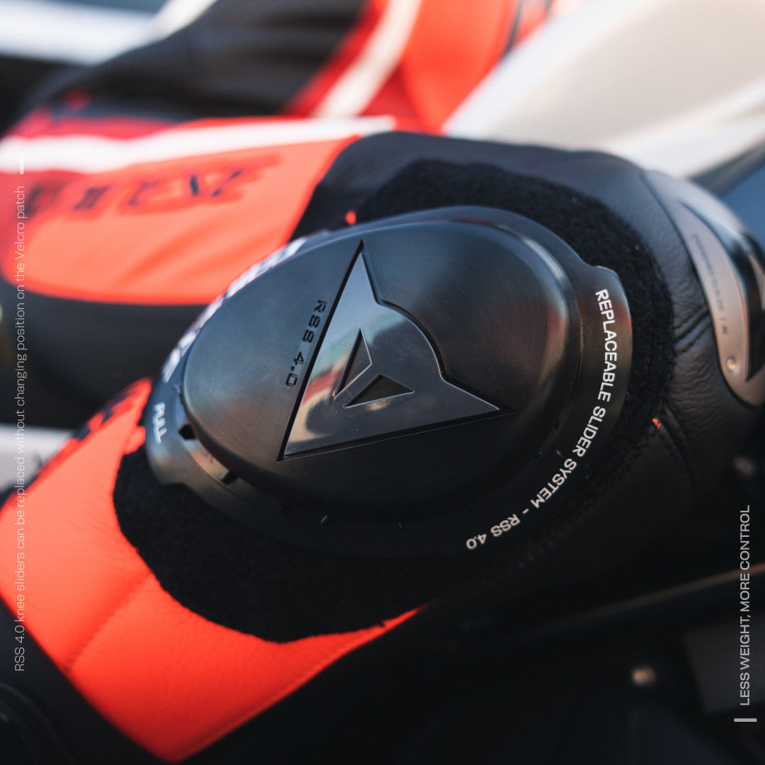 Dainese Misano 3 D-AIR® Tek parça Deri Kombin – Perfore Hava Yastıklı Yarış Tulumu | Erkek | Kırmızı 
