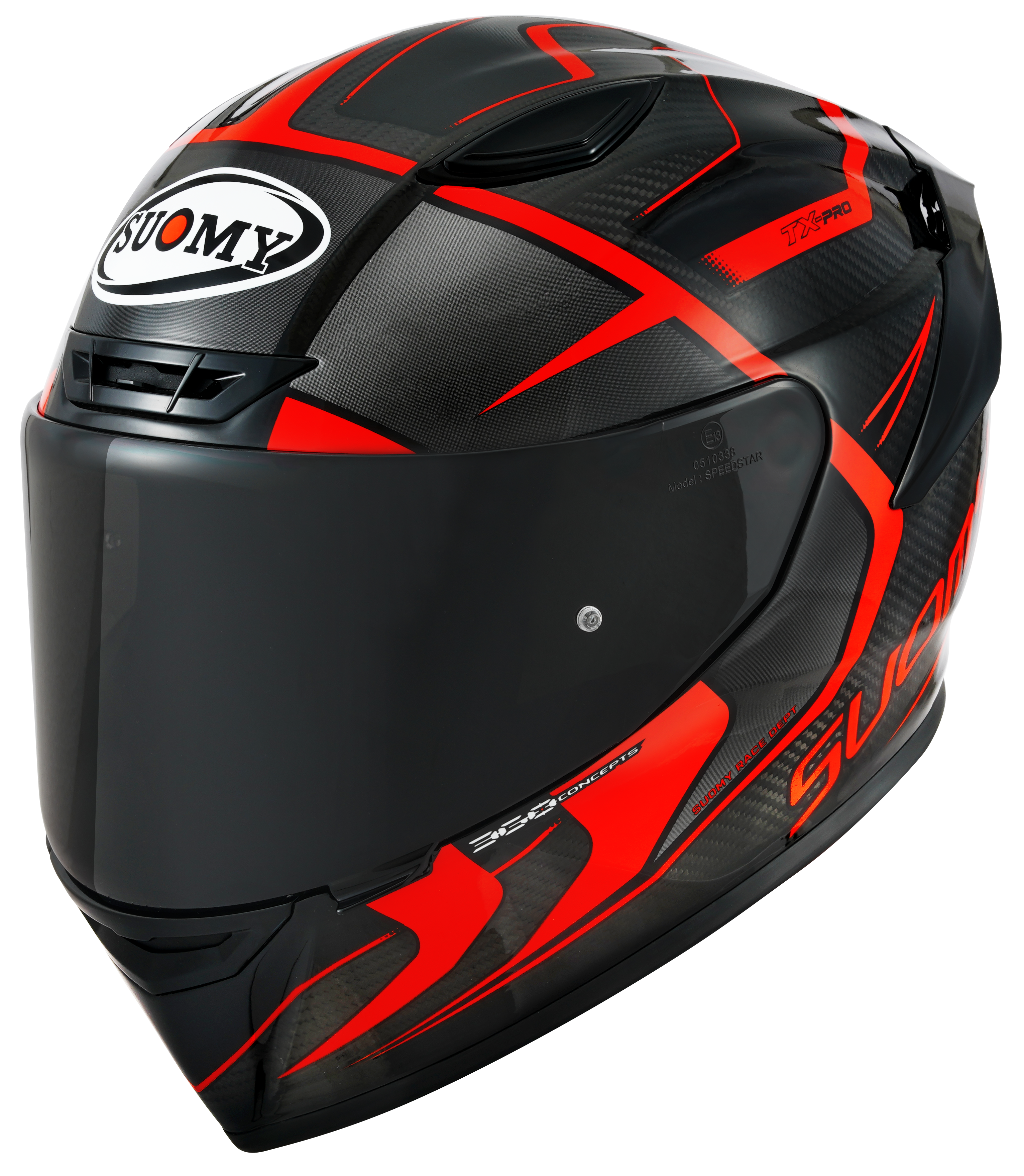 Suomy TX-Pro Kask Carbon Advance Kırmızı Fluo K6TX0003 
