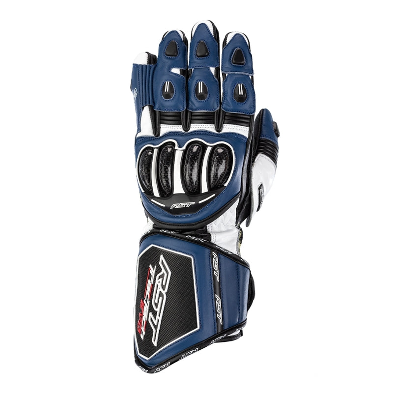RST Tractech Evo 4 motosiklet deri eldivenleri | Erkek | Mavi/Beyaz/Siyah | 102666 