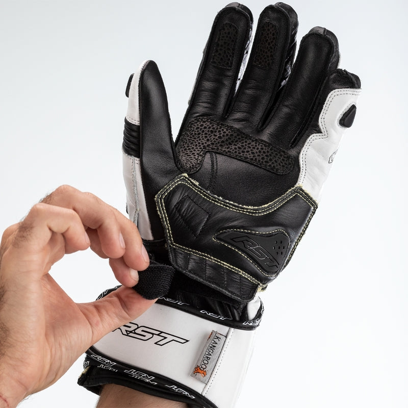 RST Tractech Evo 4 motosiklet deri eldivenleri | Erkek | Beyaz | 102666 