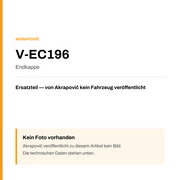 Akrapovic Endkappe V-EC196 — Platzhalter, kein Herstellerfoto verfügbar