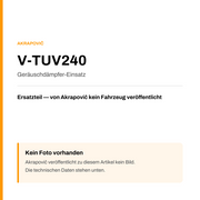 Akrapovic Geräuschdämpfer-Einsatz V-TUV240 — Platzhalter, kein Herstellerfoto verfügbar