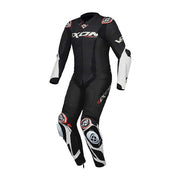 IXON Vortex 3 tek parça Deri Tulum – Perfore yarış tulumu | Erkek | Siyah/Beyaz 