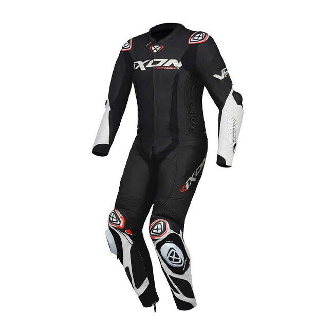 IXON Vortex 3 tek parça Deri Tulum – Perfore yarış tulumu | Erkek | Siyah/Beyaz 