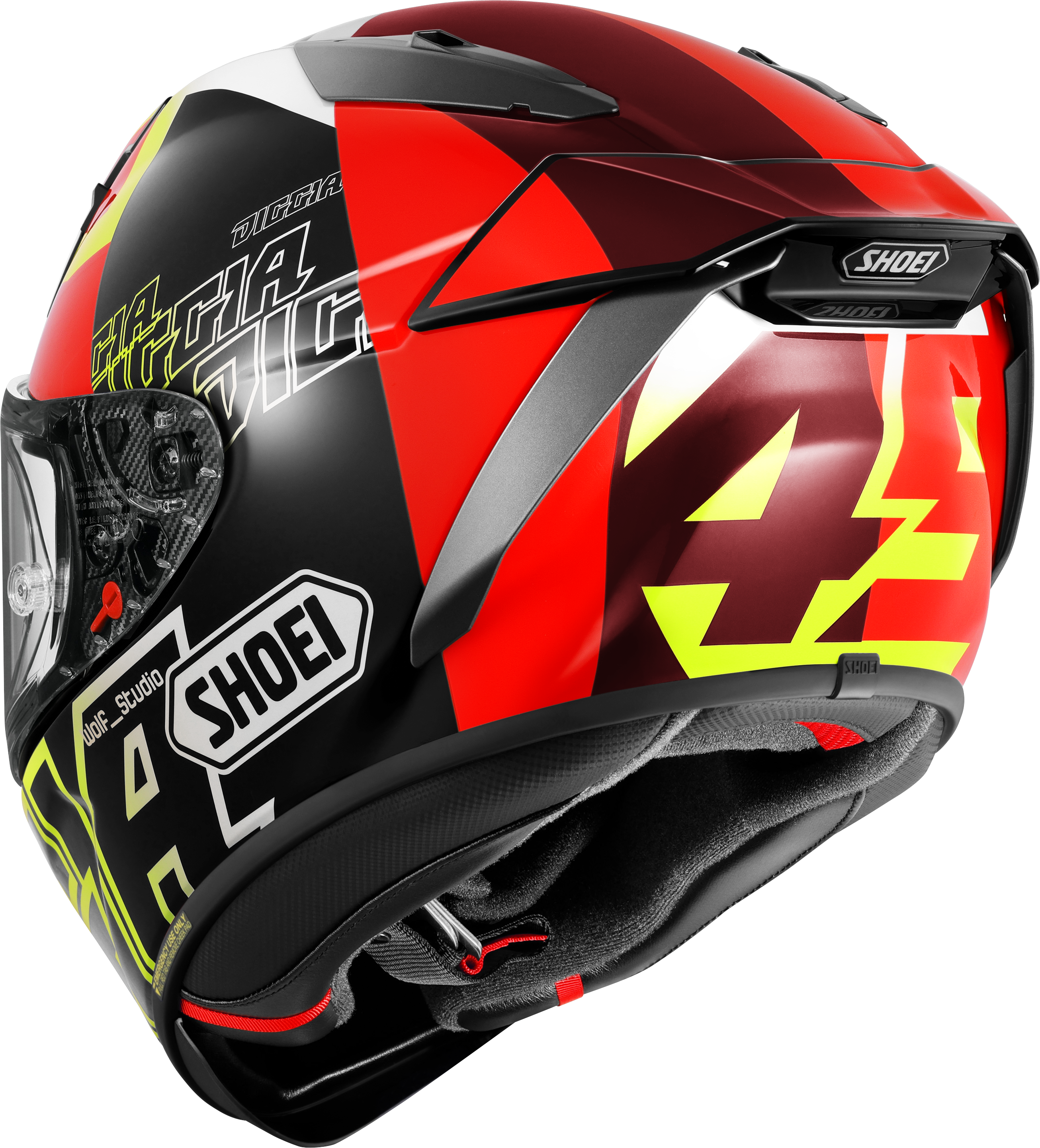Shoei X-SPR PRO Motosiklet Kask Diggia2 TC-3 Fabio Di Giannantonio Replika 2025 