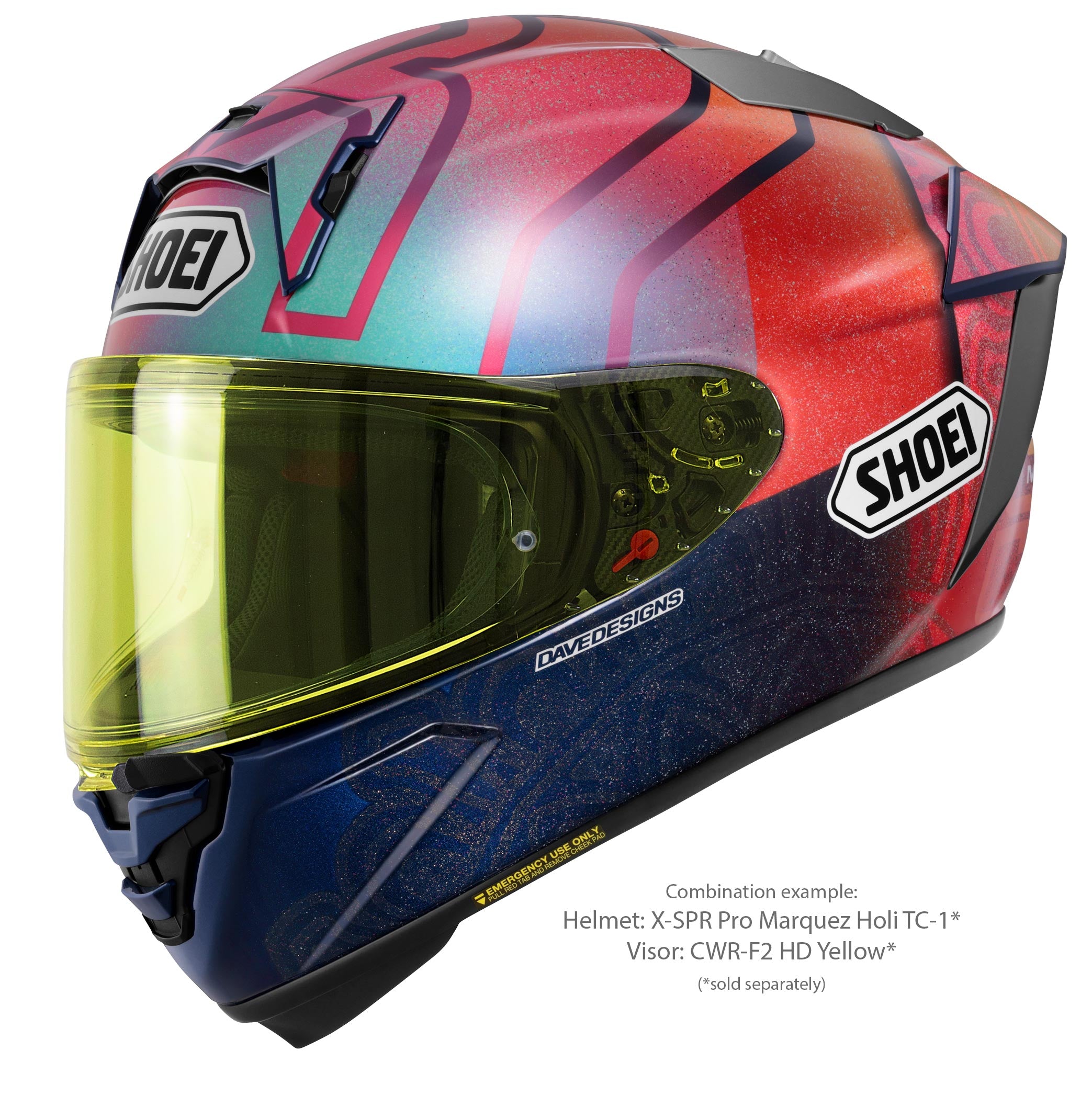 Shoei Vizör X-SPR PRO (CWR-F2PN) Yüksek Tanımlı Sarı 