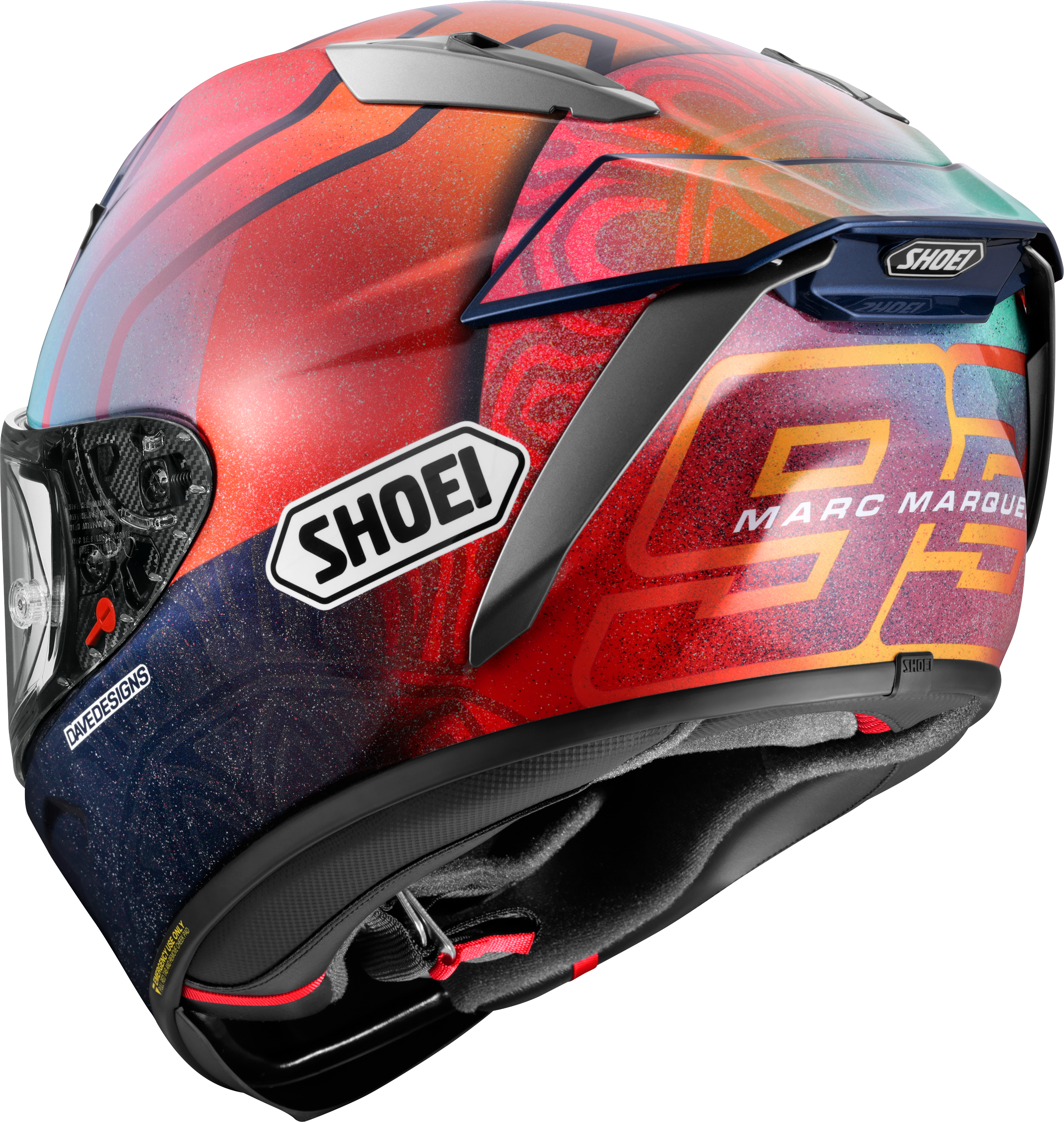 Shoei X-SPR PRO Kask Márquez Holi TC-1 Sınırlı Üretim - Marc Márquez Hindistan 2023 Replika 