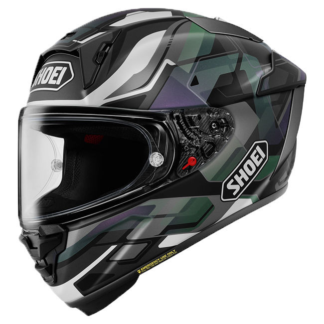 Shoei X-SPR PRO Kask Valion TC-5 Koyu Yeşil / Gri / Mor 