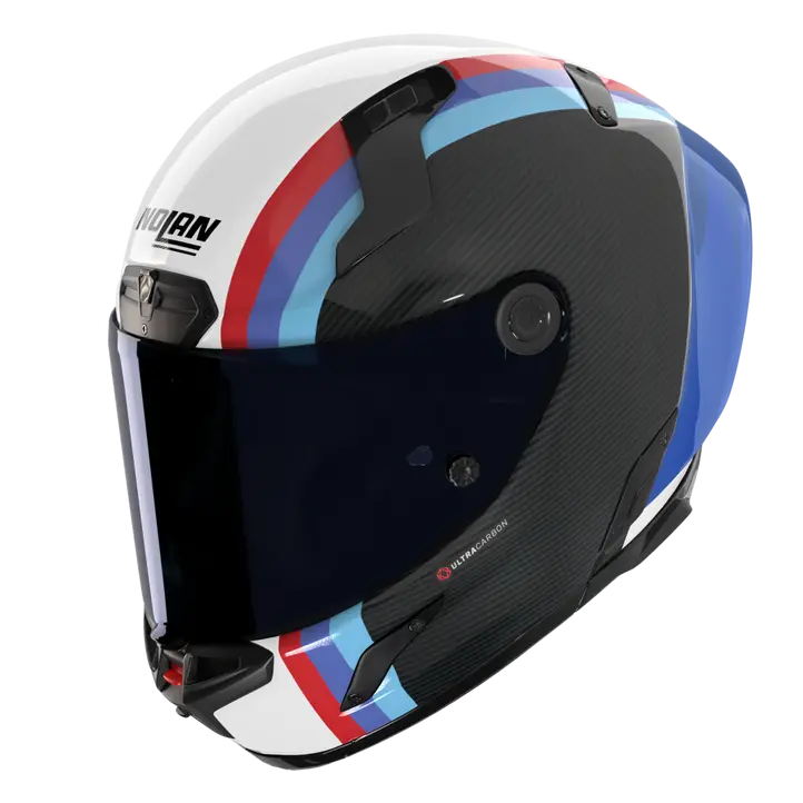 Nolan X-804 RS Kask Ultra Karbon Gemini Beyaz/Mavi/Kırmızı 365 