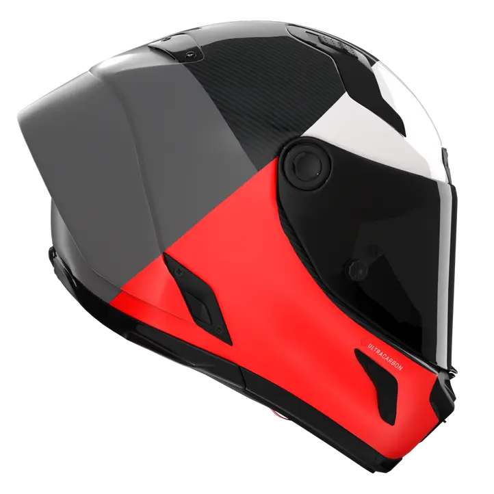 Nolan X-804 RS Kask Ultra Karbon Blocco Kırmızı/Beyaz 369 