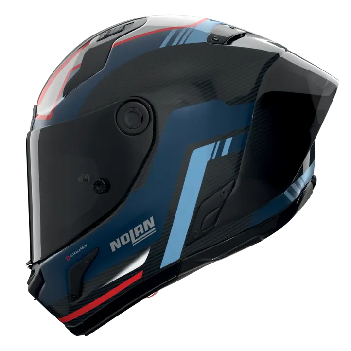 Nolan X-804 RS Kask Ultra Karbon Piega Koyu Mavi/Mavi/Kırmızı 366 