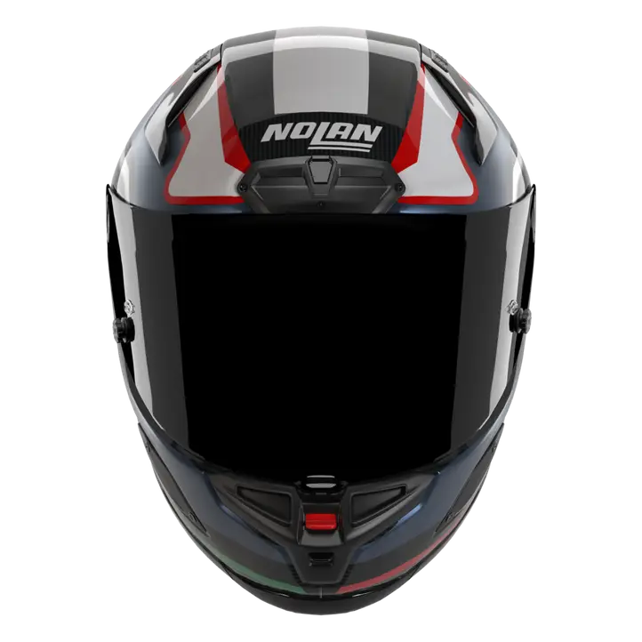 Nolan X-804 RS Kask Ultra Karbon Piega Koyu Mavi/Mavi/Kırmızı 366 