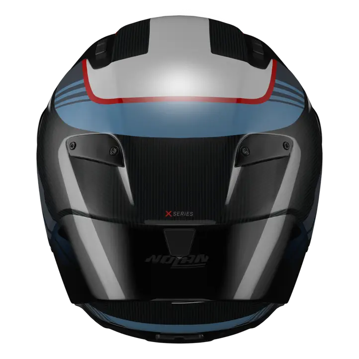 Nolan X-804 RS Kask Ultra Karbon Piega Koyu Mavi/Mavi/Kırmızı 366 