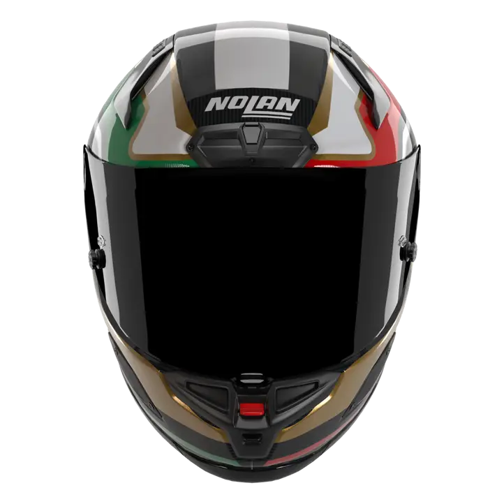 Nolan X-804 RS Kask Ultra Carbon Piega Altın/Kırmızı/Yeşil 367 