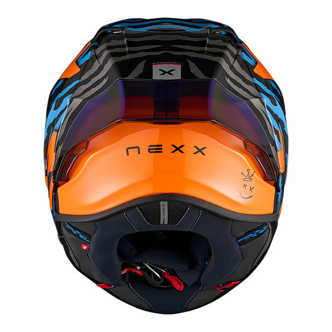 Nexx X.R3R Kask Ziger Carbon Turuncu Mavi 01XR323513169 