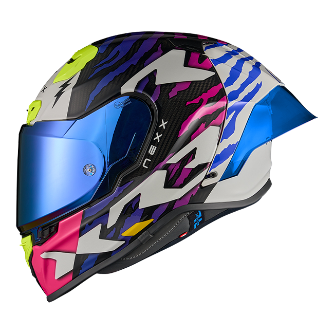 Nexx X.R3R Kask Ziger Karbon Mor Mavi 01XR323513377 