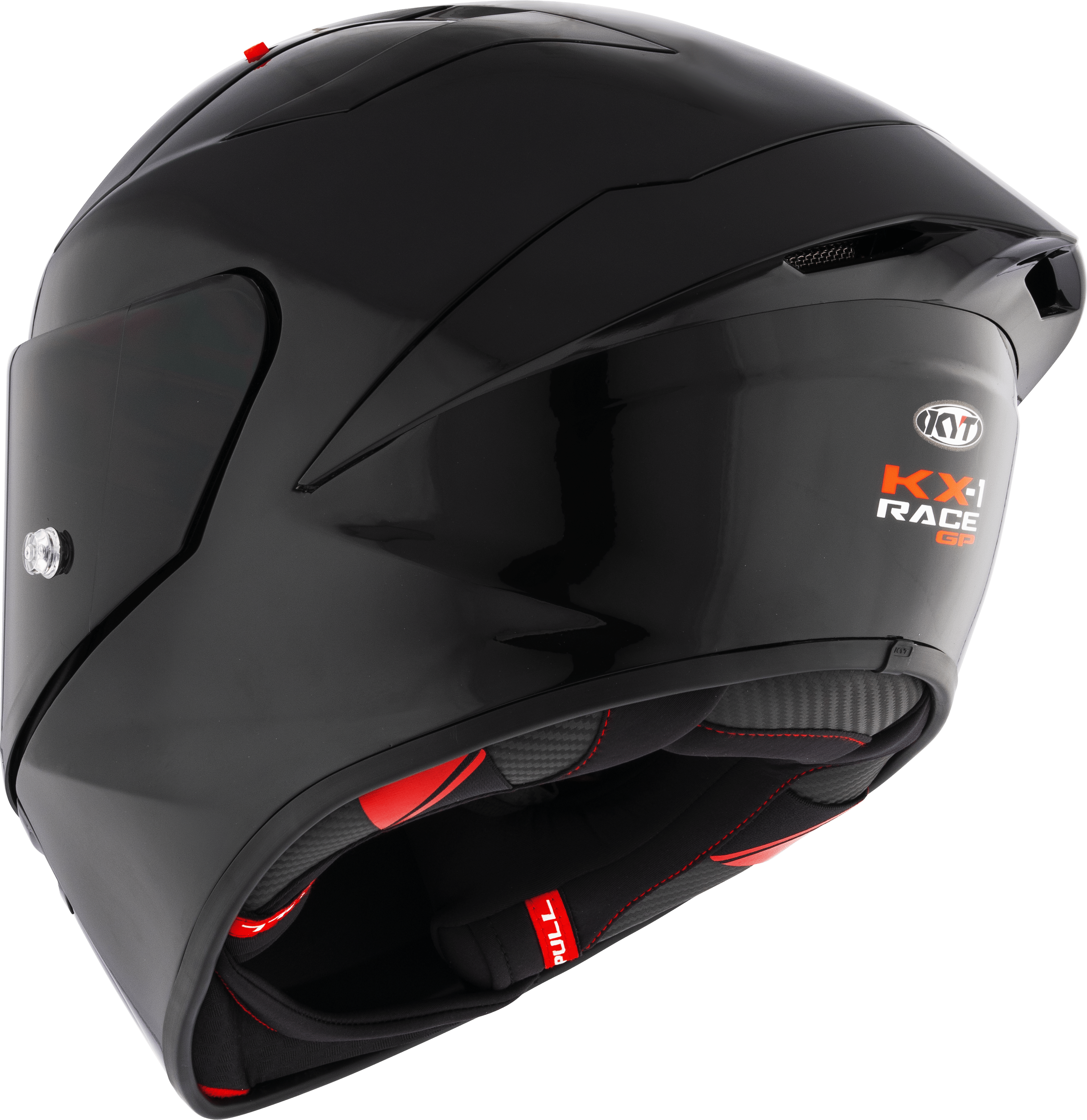 KYT KX-1 Yarış GP Kask Düz Siyah Y6KX00X6 