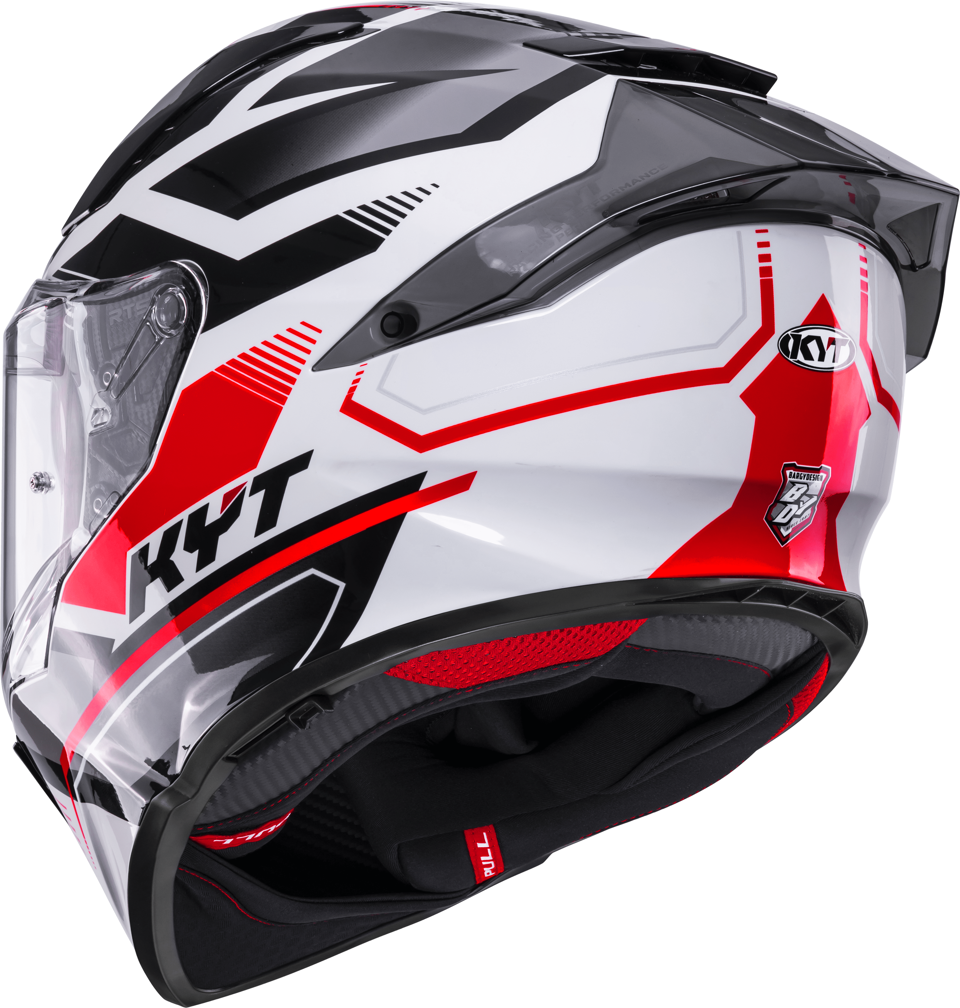 KYT R2R Kask Parsec Beyaz/Kırmızı Y6R20022 
