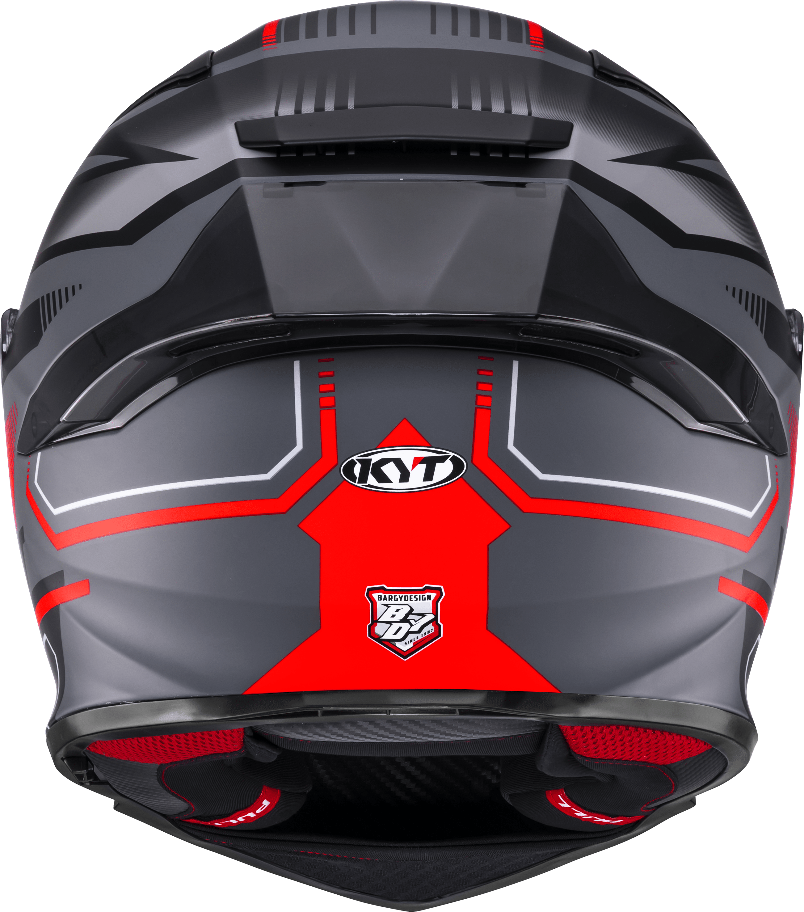 KYT R2R Kask Parsec Mat Gri / Kırmızı Y6R20023 