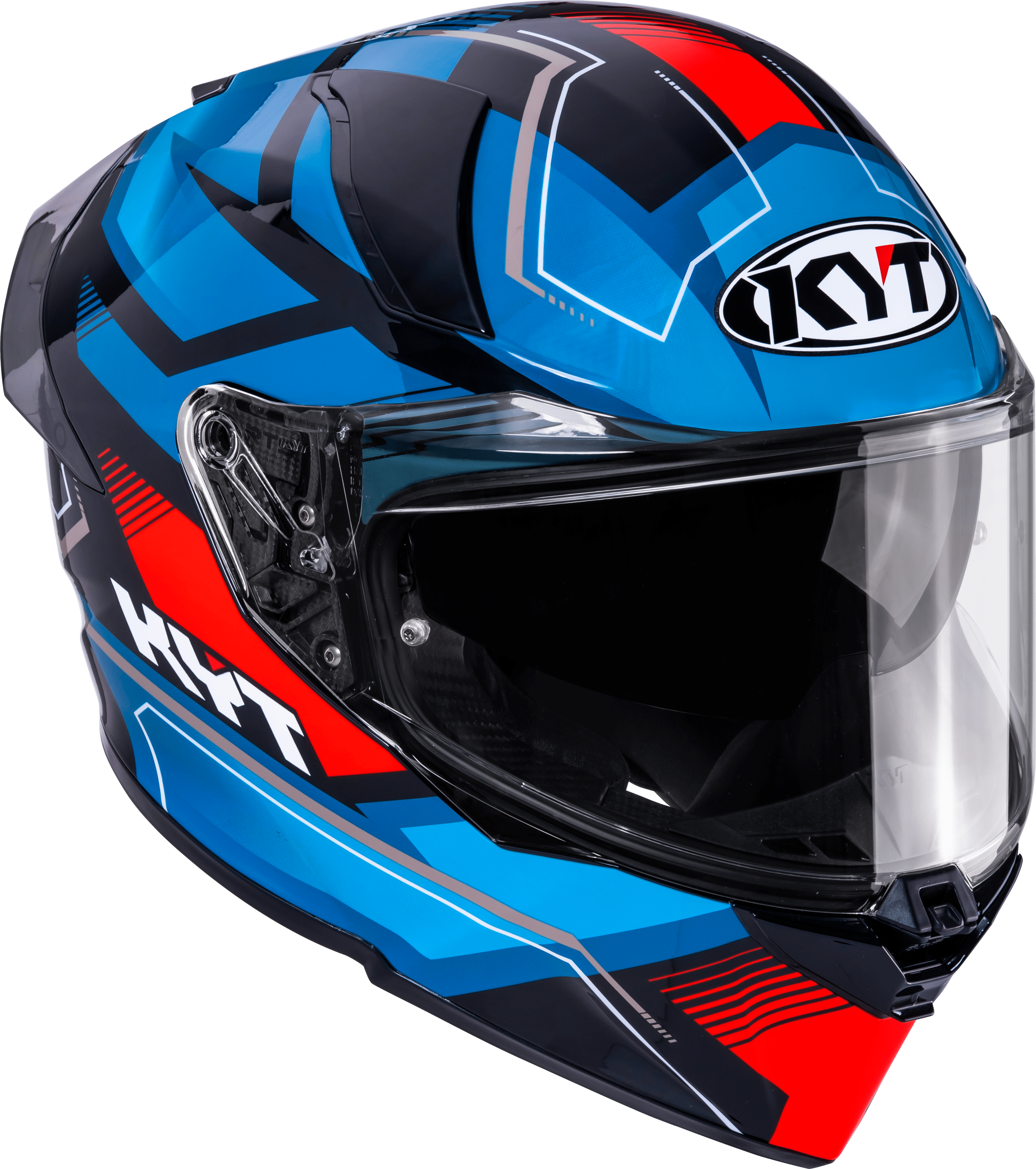 KYT R2R Kask Parsec Siyah / Mavi / Kırmızı Y6R20024 