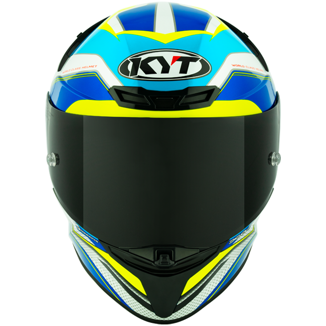 KYT TT-Revo Kask Grand Prix Beyaz Açık Mavi Y6TR0004 