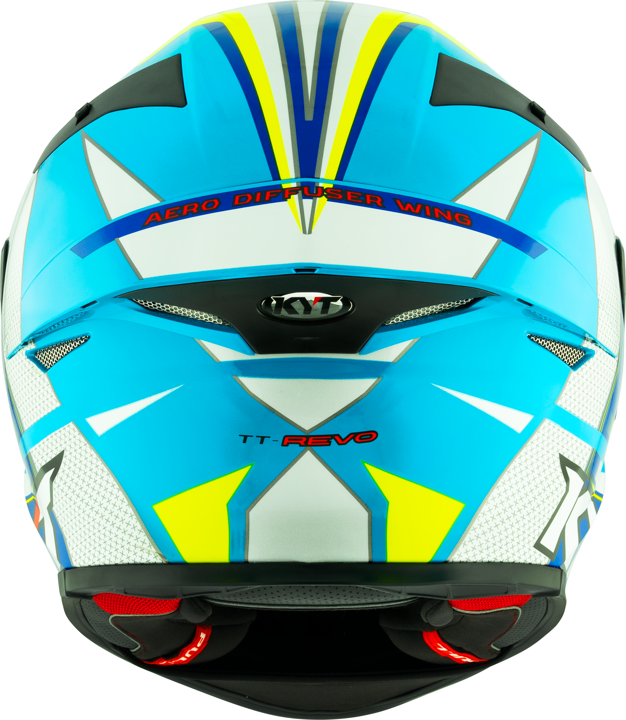 KYT TT-Revo Kask Grand Prix Beyaz Açık Mavi Y6TR0004 