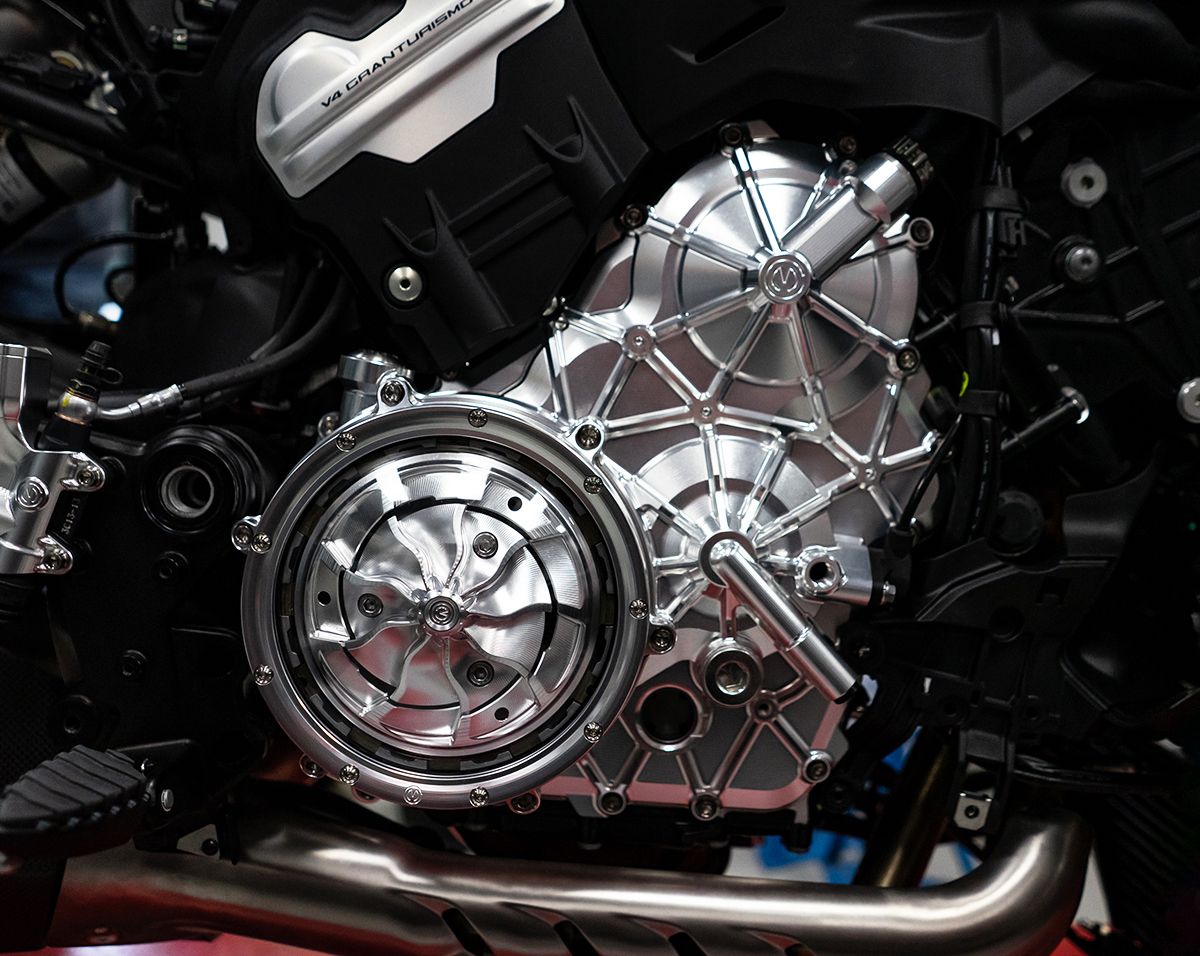 Titanyum vidalı sağ alüminyum motor bloğu Motocorse Ducati Panigale V4/S (25-26) 