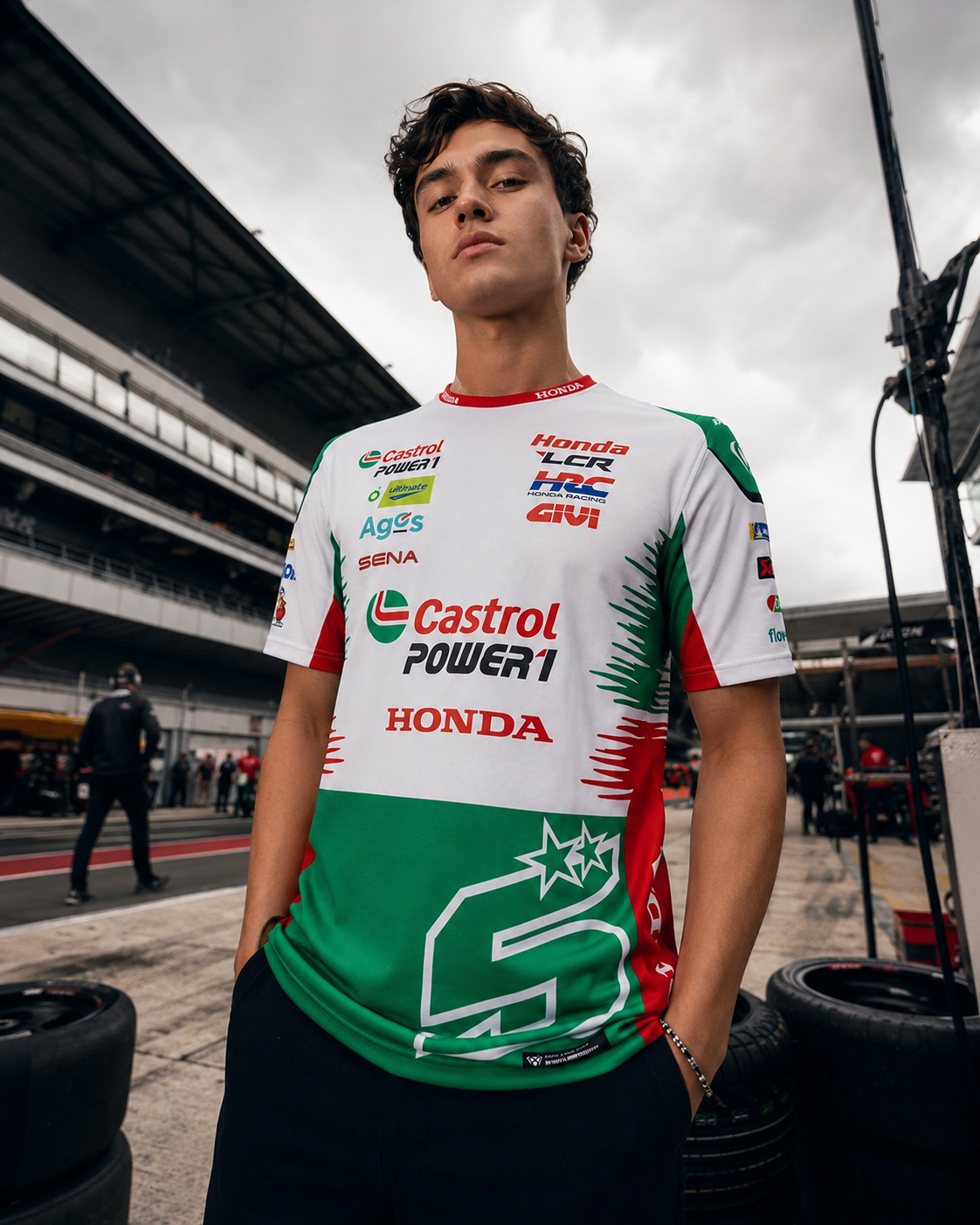 LCR Honda Racing Team Johann Zarco #5 Tişört Replikası Erkek 2026 IXON 