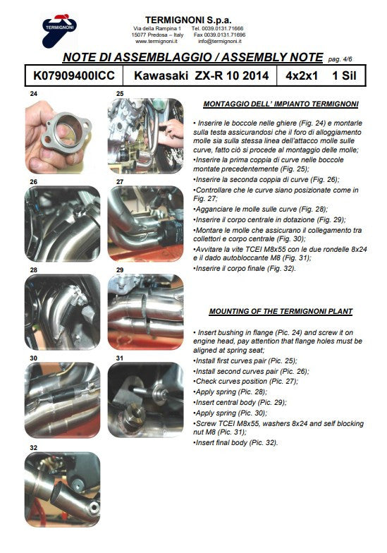 Termignoni Tam sistem Titanyum Kawasaki ZX-10 R/RR (16-20) K08010200TCC 