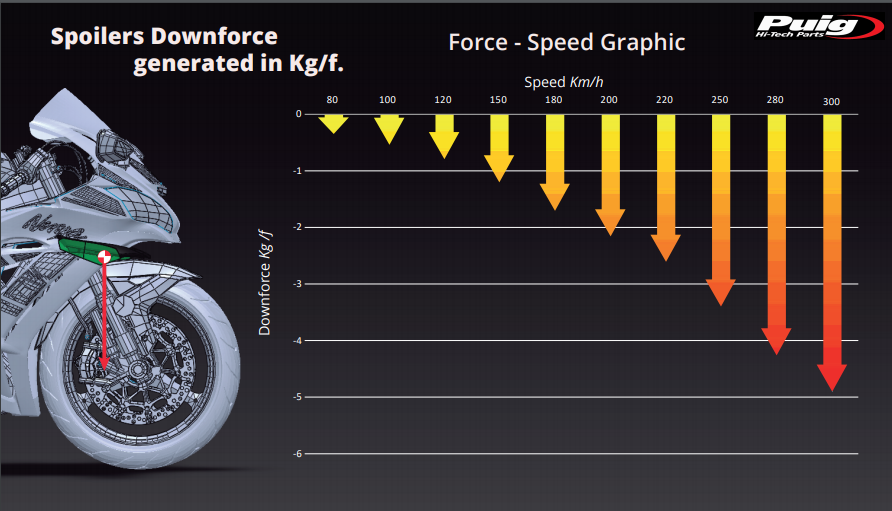 Puig Kanatçıklar Spoiler Ağırlık Kuvveti Kawasaki ZX-10 R/RR (11-20) 9882 