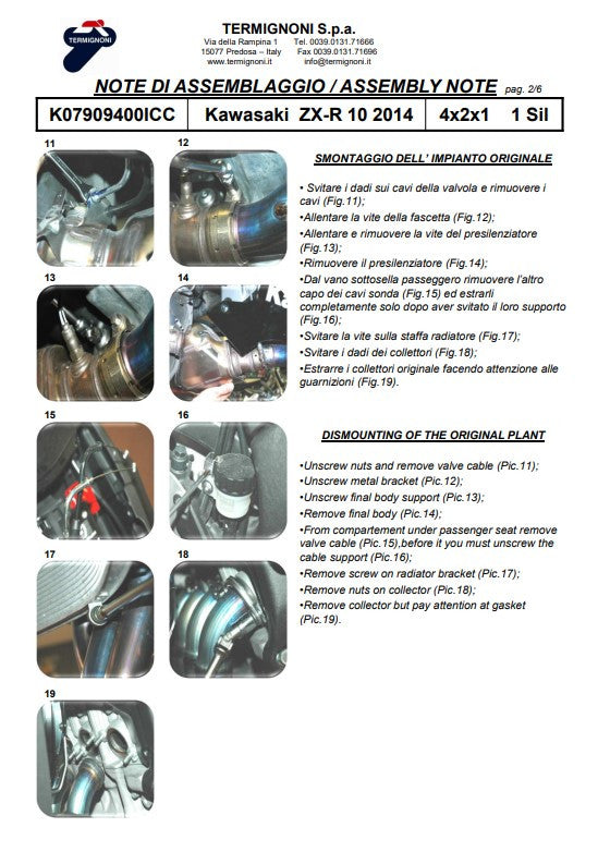 Termignoni Tam sistem Titanyum Kawasaki ZX-10 R/RR (16-20) K08010200TCC 