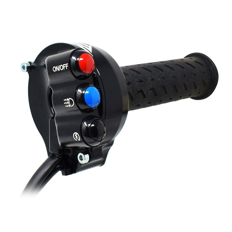 JetPrime Aprilia RSV4/RR/1100 Factory (21-26) JP ACC 660 RV entegre direksiyon anahtarlı gaz grip muhafazası 