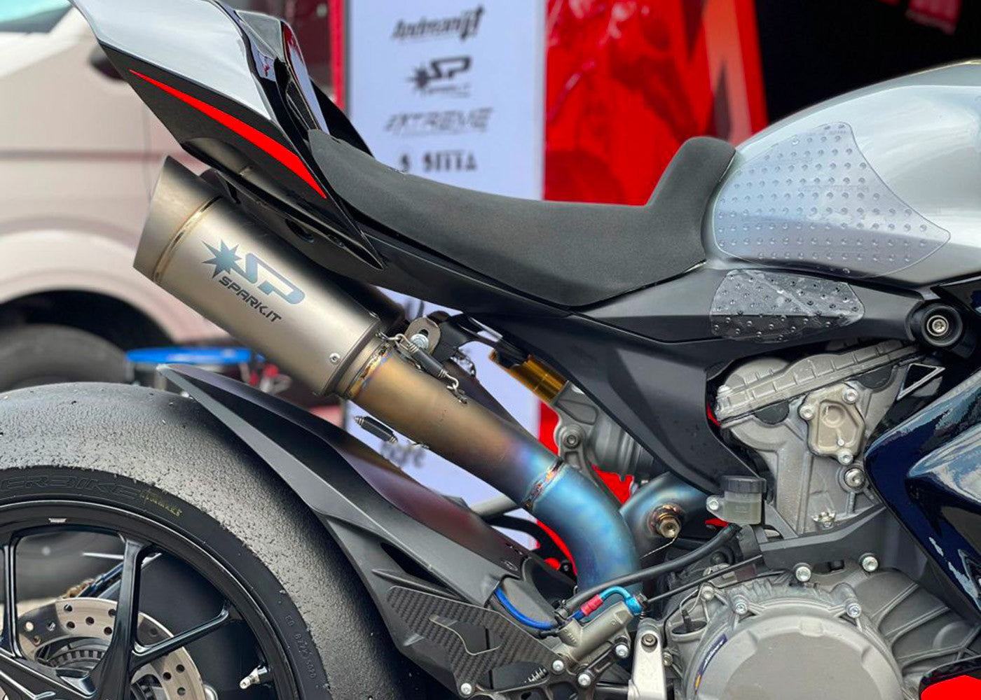 Spark Exhaust Komplettanlage Untersitz Grid-O Titanium Ducati Panigale 959 (16-19) GDU8832T