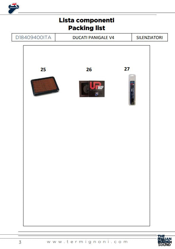Termignoni Slip-On Kiti Ducati Panigale V4/S/R (18-24) D18409400ITA 