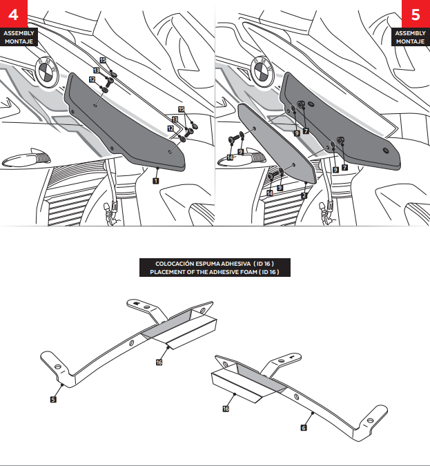 Puig Kanatçıklar Spoiler Aşırı Basınç BMW S1000RR K46 (15-18) 9767 