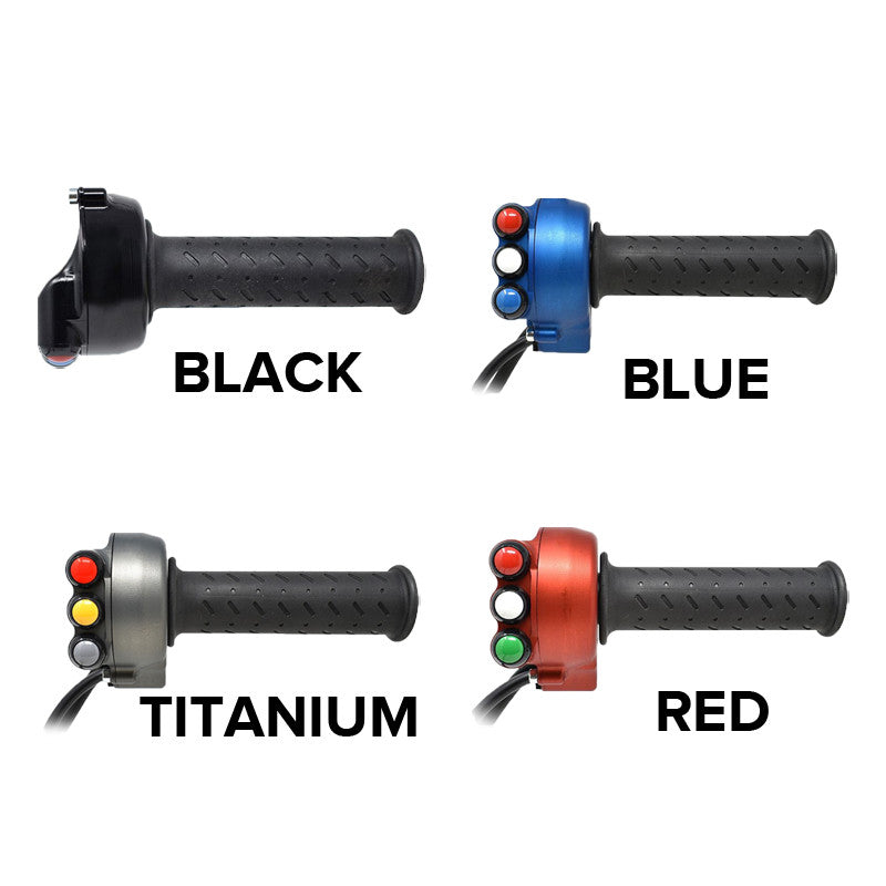 JetPrime Aprilia RSV4/RR/1100 Factory (21-26) JP ACC 660 RV entegre direksiyon anahtarlı gaz grip muhafazası 