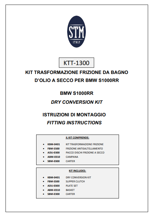 STM EVO GP Kuru Debriyaj BMW S1000RR K46 (09-18) KTT-1300 