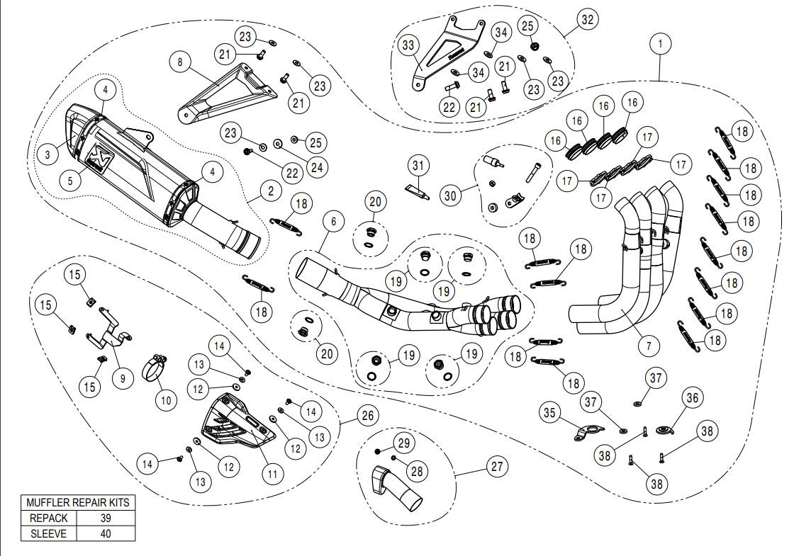 Akrapovic Evolution Line (Titanyum) BMW S1000RR K67 (19-26) S-B10E10-APL 