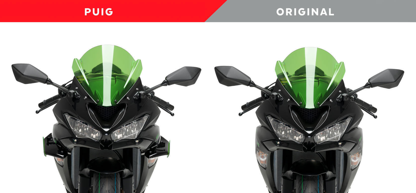 Puig Kanatçıklar Spoiler Aşağı Basınç Kawasaki ZX-6R 636 (18-23) 3176 