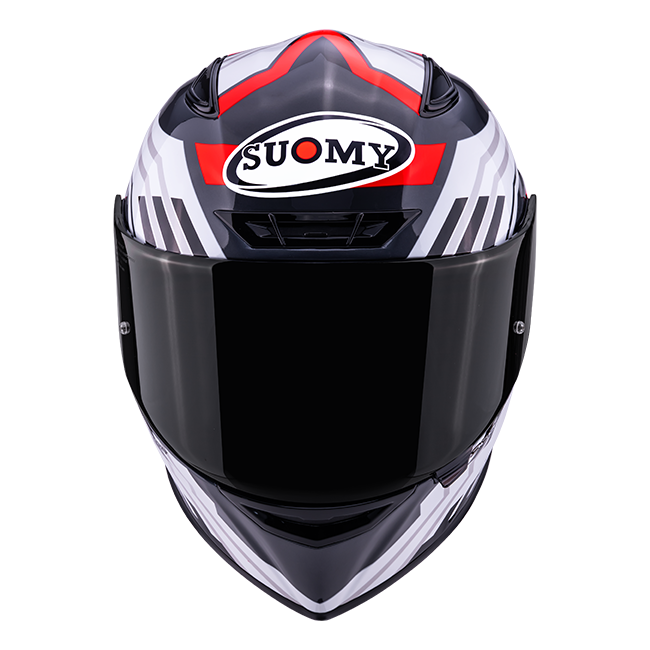 Suomy Track-1 Kask Çerçevesi Beyaz/Kırmızı K6T10022 