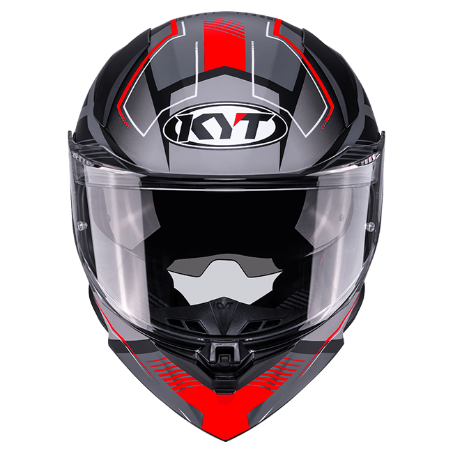 KYT R2R Kask Parsec Mat Gri / Kırmızı Y6R20023 