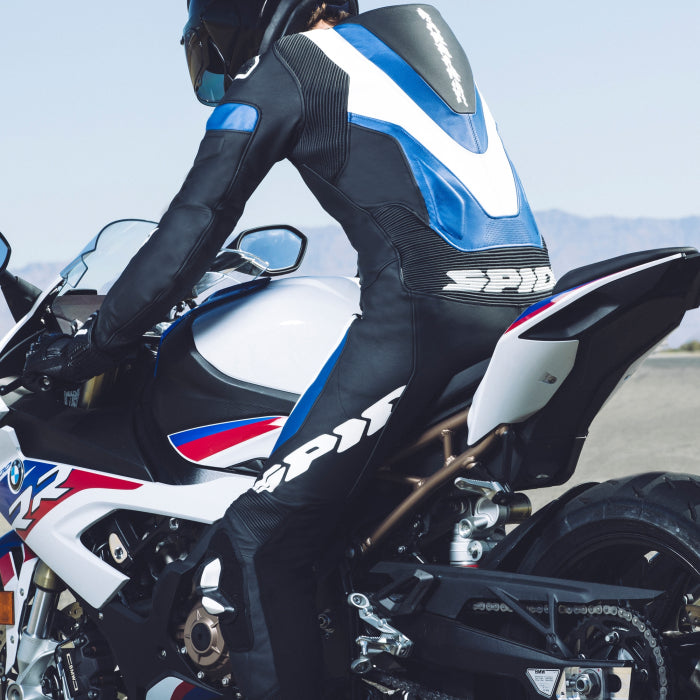 Spidi Laser Pro Tek Parça Deri Tulum – Delikli Yarış Tulum | Erkek | Siyah/Mavi | Y154022 
