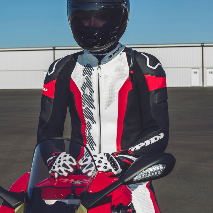 Spidi Laser Pro Tek Parça Deri Tulum – Delikli Yarış Tulumu | Erkek | Kırmızı | Y154014 