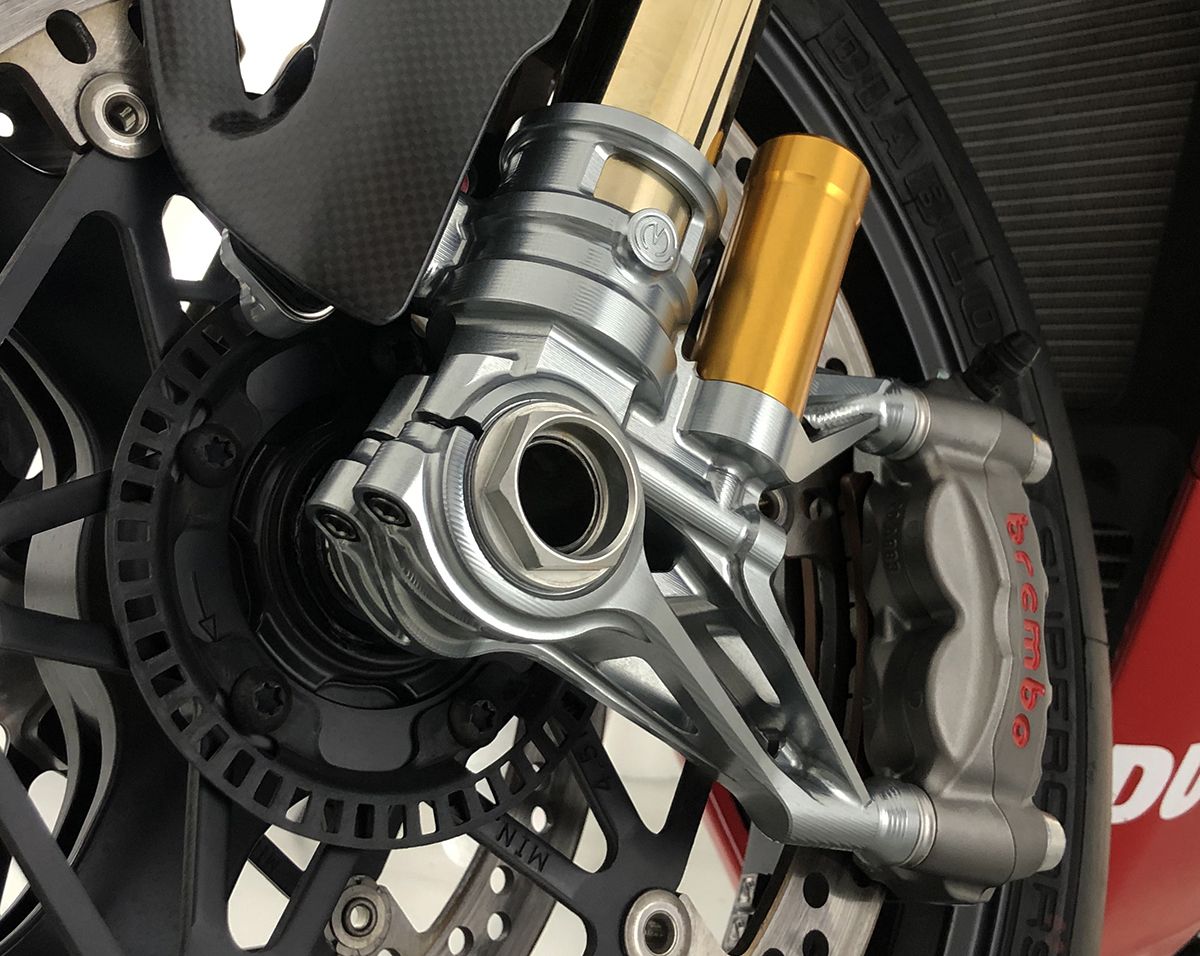 CNC Çatal ayağı seti 100 mm „GP Stili“ Motocorse Ducati Panigale V4/S/R (18-24) 