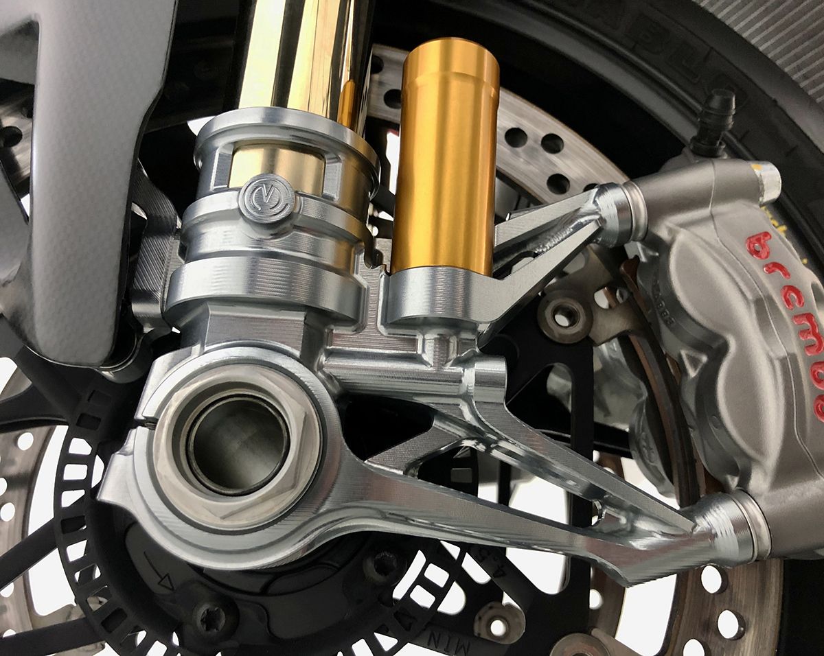 CNC Çatal ayağı seti 100 mm „GP Stili“ Motocorse Ducati Panigale V4/S/R (18-24) 