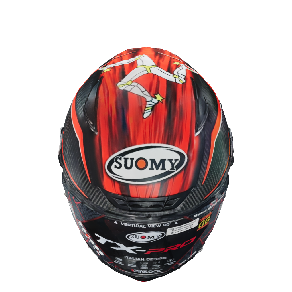 Suomy TX-Pro Kask Karbon Johnson Replika Kırmızı Mat K6TX0010 