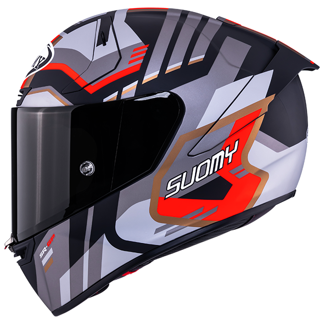 Suomy SR-GP Evo Kask Infrared Mat Gri/Kırmızı/Siyah K6S20025 