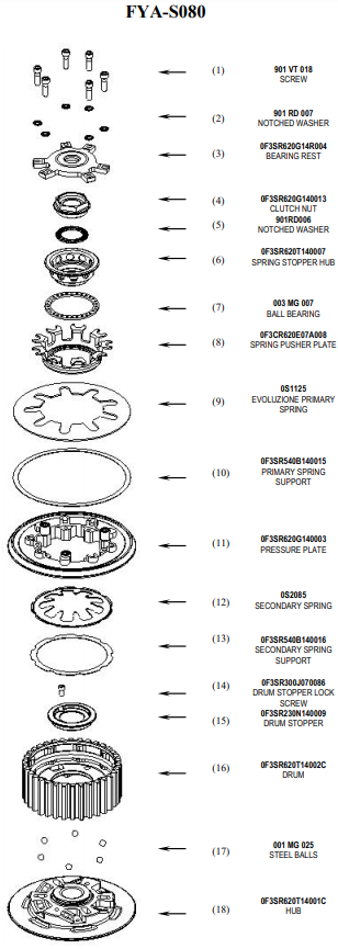 STM Anti-Hopping-Kavrama Yamaha YZF-R6 (06-26) FYA-S080 